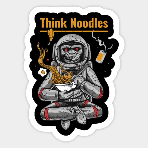 Think Noodle Sticker by ReadyOrNotDesigns 